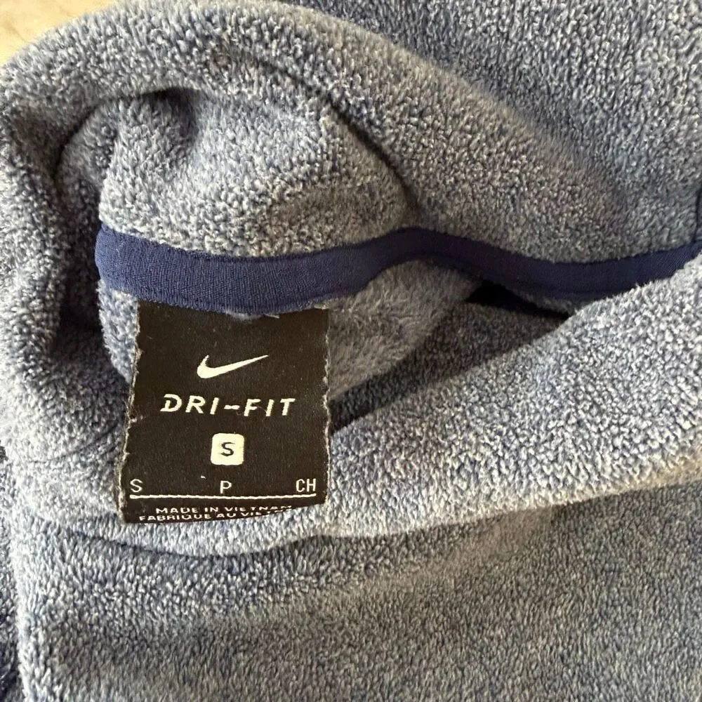 Nike Therma Dri-FIT fleece turtleneck tunic sweatshirt in blue size S